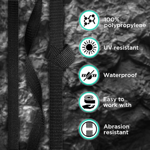 Image of TECEUM 3 /4 inch & 5 /8 inch & 1 inch & 1.5 inch & 2 inch Webbing - 10 25 50 Yards - 40+ Colors - Heavy Duty 1 Inch 1.5 Inch 2 Inch Backpack Straps - Webbing for Outdoors Indoors Crafting DIY