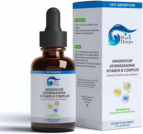 Miniatura 4 de Gotas líquidas de magnesio, ashwagandha y complejo B  Apoya el manejo del estrés, el sistema nervioso, promueve los niveles de energía  Sin OMG y