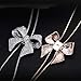 Acefeel Big Bow Tie Ribbon Pendant Necklace Fashion Jewelry N152,Bow Can Sit High or Low