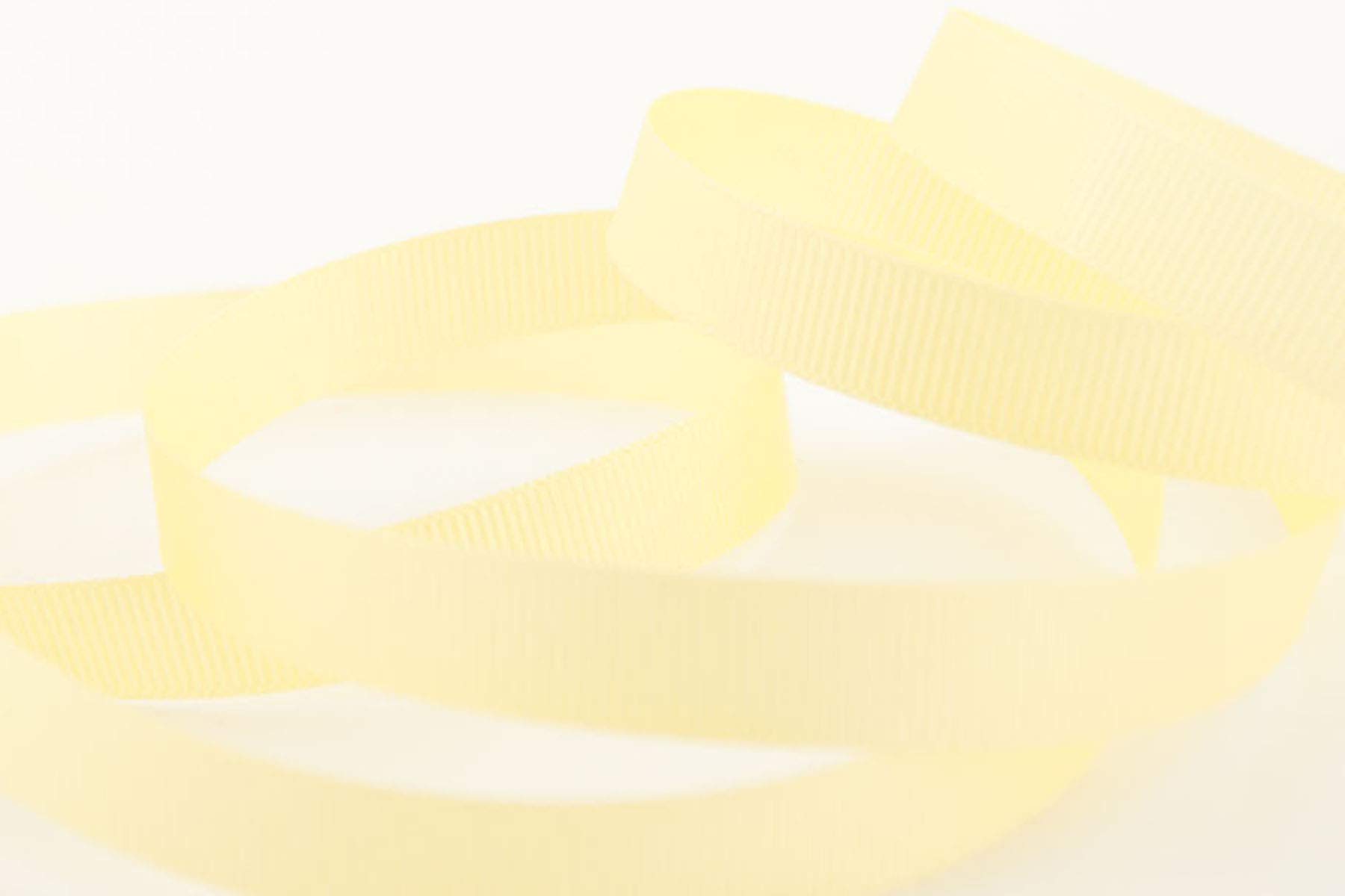 Berisfords 41025 20 m x 10 mm Polyester Grosgrain Ribbon, Lemon, 10mm - Image 3