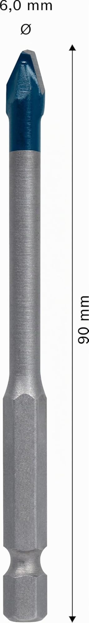 Bosch 1x Punta EXPERT HEX-9 Hard Ceramic (per Piastrelle dure, Piastrelle morbide, Ø 6,00 mm, Professional Accessorio Trapano, Trapano/avvitatori rotanti)
