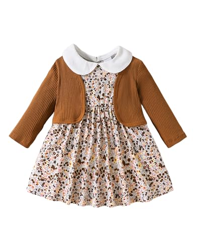 Mioglrie Toddler Baby Girl Dress Fall Winter Outfits Coat Baby Girls Dresses 6 9 12 18 24 Months 2t 3t Girl Clothes