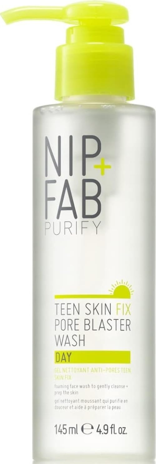Nip+Fab Nip + Fab Teen Skin Fix Pore Blaster Day Face Wash With Wasabi Extract And Vitamin E Cleansing Micellar Gel Facial Cleanser For Oil Control Refining