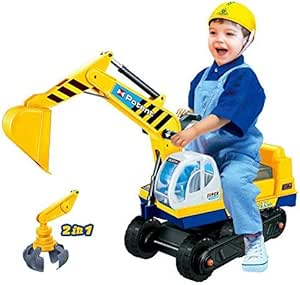 Pelleteuse avec 2 pelles Jaune + Casque