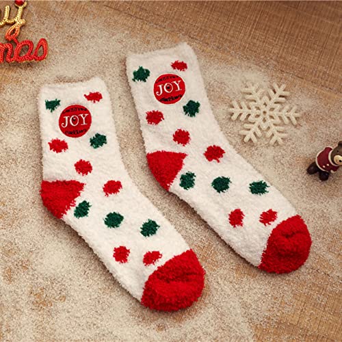 Christmas Holiday Socks Womens Novelty Christmas Printed Socks Cute Warm Comfortable Socks Home Sleepwear Crew Socks White #TOP7