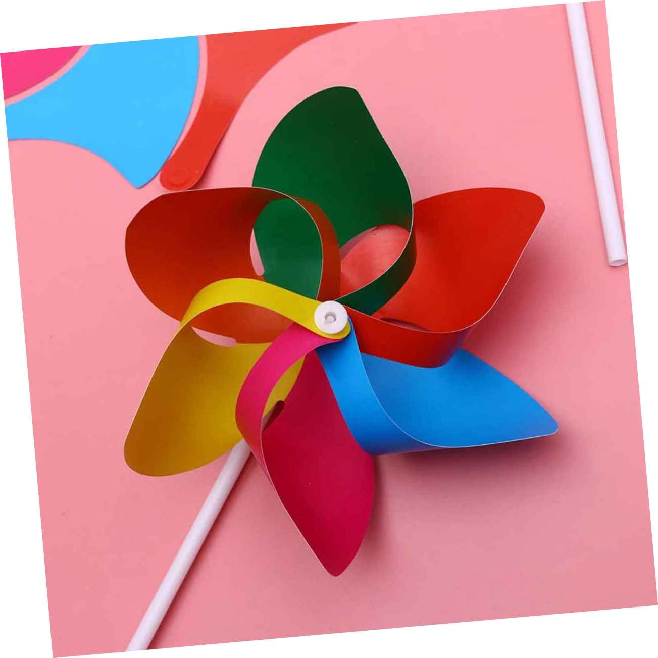 HANABASS 50Pcs Funny Windmill Plastic Pinwheels for Learning Lightweight Educational Plaything for Imagination and Creativity for Outdoor Fun