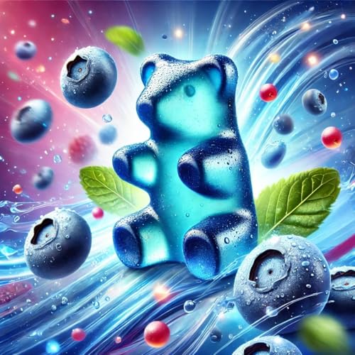 Oursons gélifiés myrtille arôme concentré 100 ml formulation vegan par Sasami