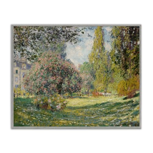 Impressionist Floral Garden Estate, 24 x 30 Inch Framed Giclée Print