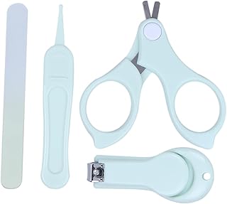 Totority 4 Pçs Conjunto Terno Kit Tesoura Para Tesoura Cortador De Unhas Clippers Manicure Clippers Arquivo De Unhas Tesoura Anti-Jamming Kit De Enfermagem