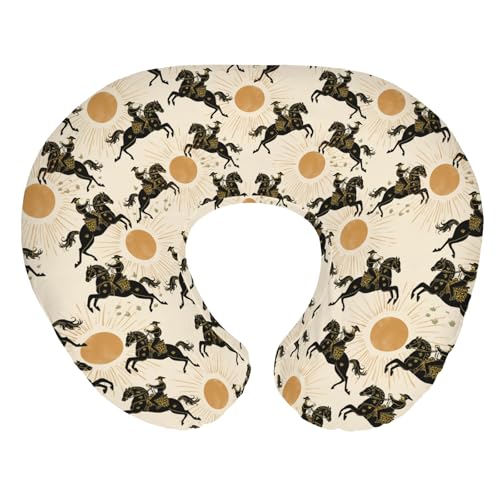 Western Cowboys Sunshine Nursing Pillow Covers for Boy Girl Cowboy Horse Sun Nursery Feeding Pillowcase for Breastfeeding Pillows Wild West Desert Soft Stretchy Removable Covers for Newborn Infant