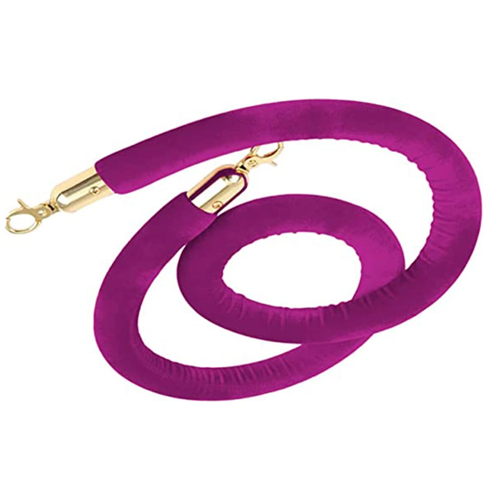 ZBBGTJK Purple Velvet Crowd Control Rope with Metal Hooks - 9ft/274cm Stanchion Rope for Auto Shows Carpet Events Queue Management and Safety Ber