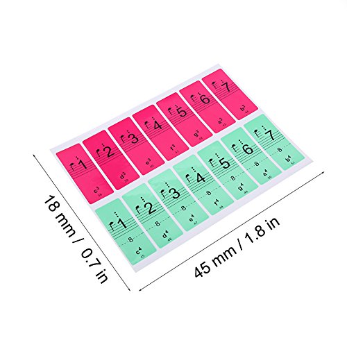 image for VBESTLIFE Removable Piano Stickers,Electronic Keyboard Note Keys Stick