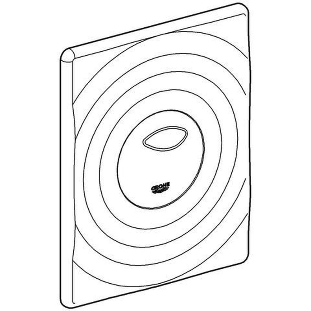 Grohe 42302000 8002244 Surf Plaque de Recouvrement de Rechange 156 X 197 Mm Chromé