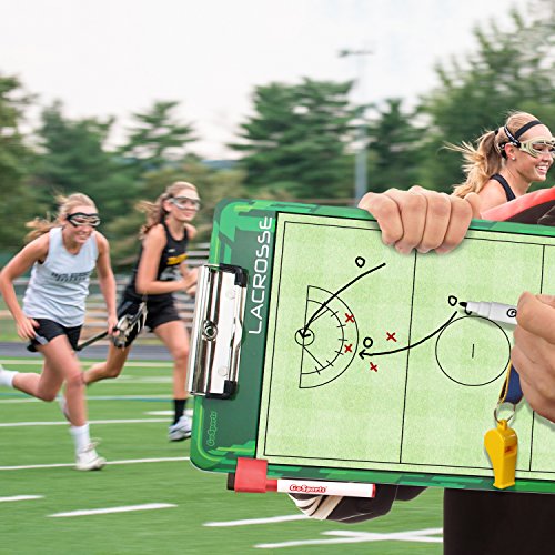 Gosports Women's Lacrosse Coaches Board, Double Sided Dry Erase Surface With 2 Pens #TOP2