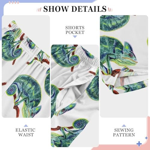 Lovely Chameleon Boys Long Pants Soft Trousers Elastic Waist Kids Lounge Bottoms with Pockets S-XL4