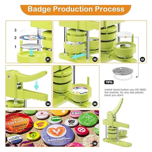 Machine à badges 37mm avec 100 boutons et coupe-cercle inclus - 7