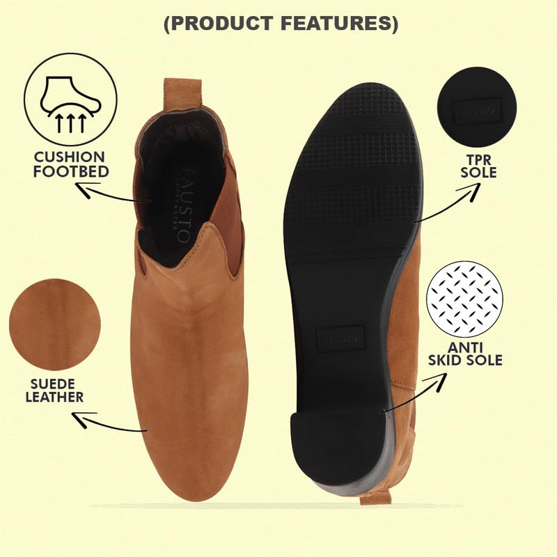 Image of FAUSTO Women Flared Heel Boots