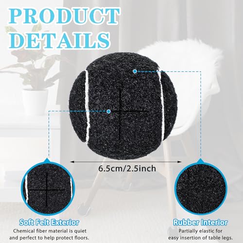 Pelotas de tenis precortadas para sillas: pack de 20 fundas protectoras antideslizantes 3