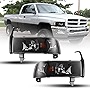 ROXX Headlights Assembly for 1994-2001 Dodge Ram 1500 2500 3500, 1995-2002 Dodge Ram 4000, Headlights w/ Amber Reflector, High Low Beam, Driver & Passenger Side (Without DRL)
