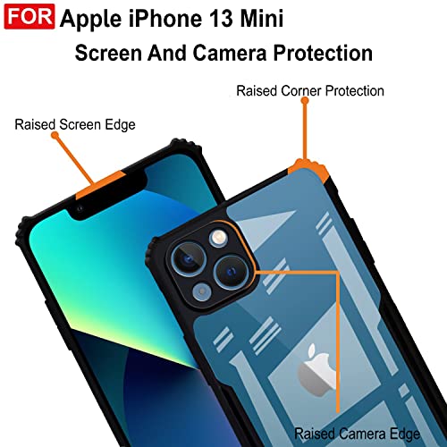 Image of Zapcase Back Case Cover for iPhone 13 Mini | Compatible for iPhone 13 Mini Back Case Cover | 360 Degree Back Cover Case | Clear Case with Camera Protection |(TPU + PC | Matte Black)