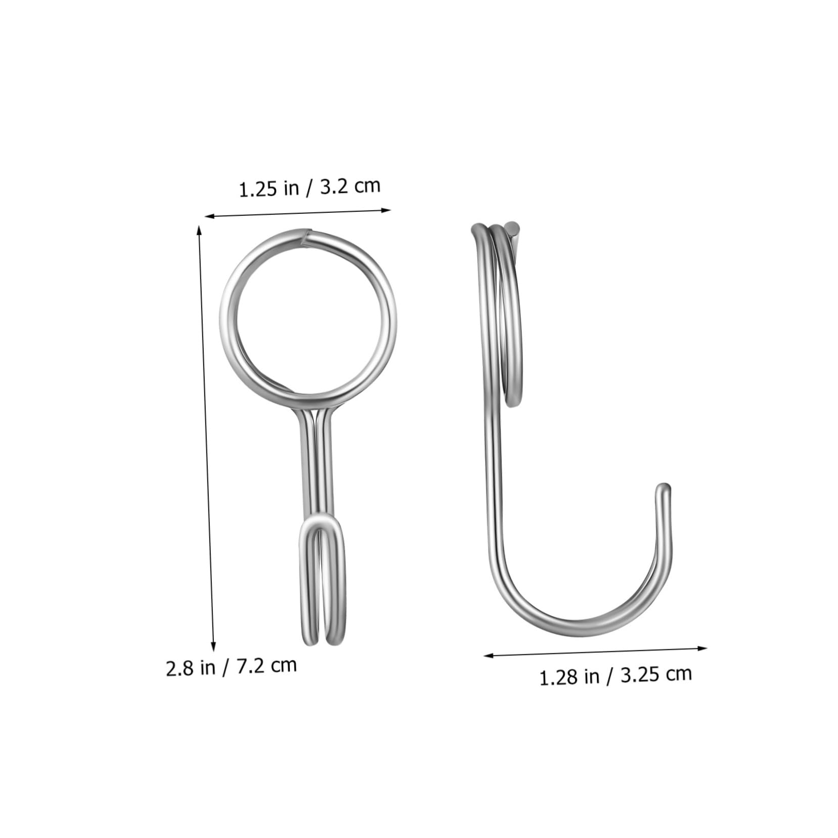 KICHOUSE Stainless Steel Expansion Rope Hooks 10 Pcs Repeatable Hooks over Door Hooks Tarpaulin Hooks Tension Strap Hooks Rod Hooks Rope Hooks for Trailers