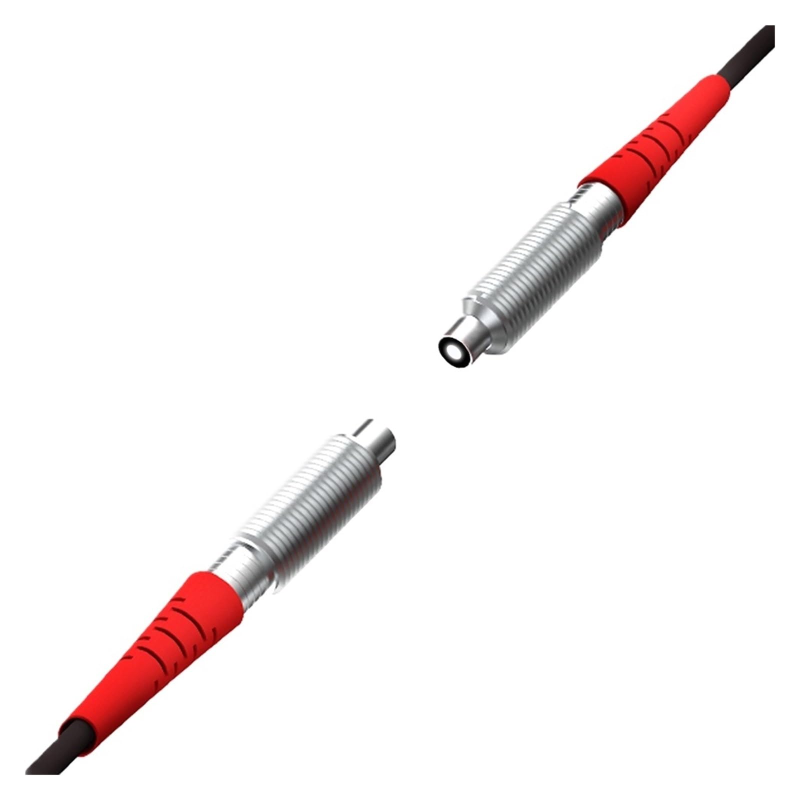 HJCMOONB M3 M4 M6 A Pair of Optical Fiber sensors with high Sensitivity Through Reflection for Amplifier switches FT-320/FT-420/FT-620(M4,2 M-M -40MM Needle)