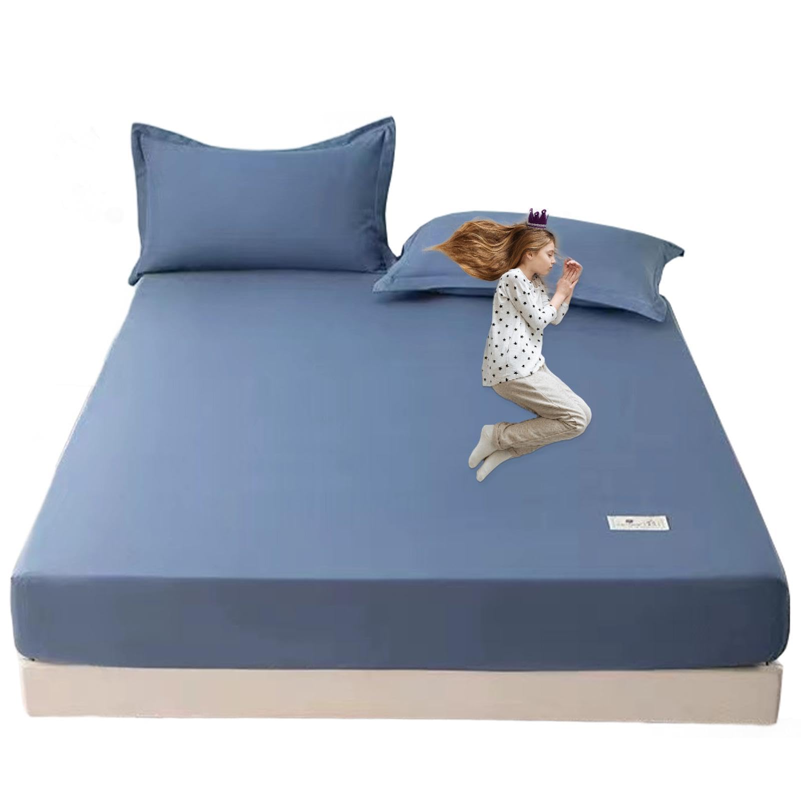 Drap-housse pour lit double confortable de dimensions 180x190 cm