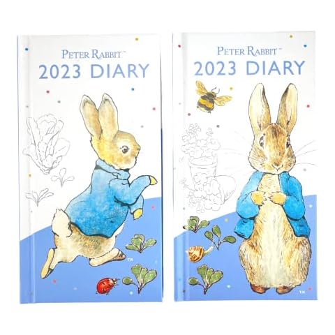 Robert Frederick, Peter Rabbit Stood, Slim Cased 2023 Week View Diary, 5051237092417 Cover