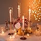 Romadedi Hurricane Kerzenhalter aus Glas, goldfarben, Set mit 6 Spitzkerzenhaltern, Großpackung, hoher klarer Glaszylinder, Tischdekoration, Hochzeitsdekoration, Party, Geburtstag, Weihnachten,