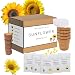 Mr. Sprout Sunflower Starter Kit - Plant Growing Kit for Kids, Adults Or Gift Idea - Flower Seed Starter Kit Includes Peat Pots, Nutrient Rich Soil Pellets, and Plant Tags