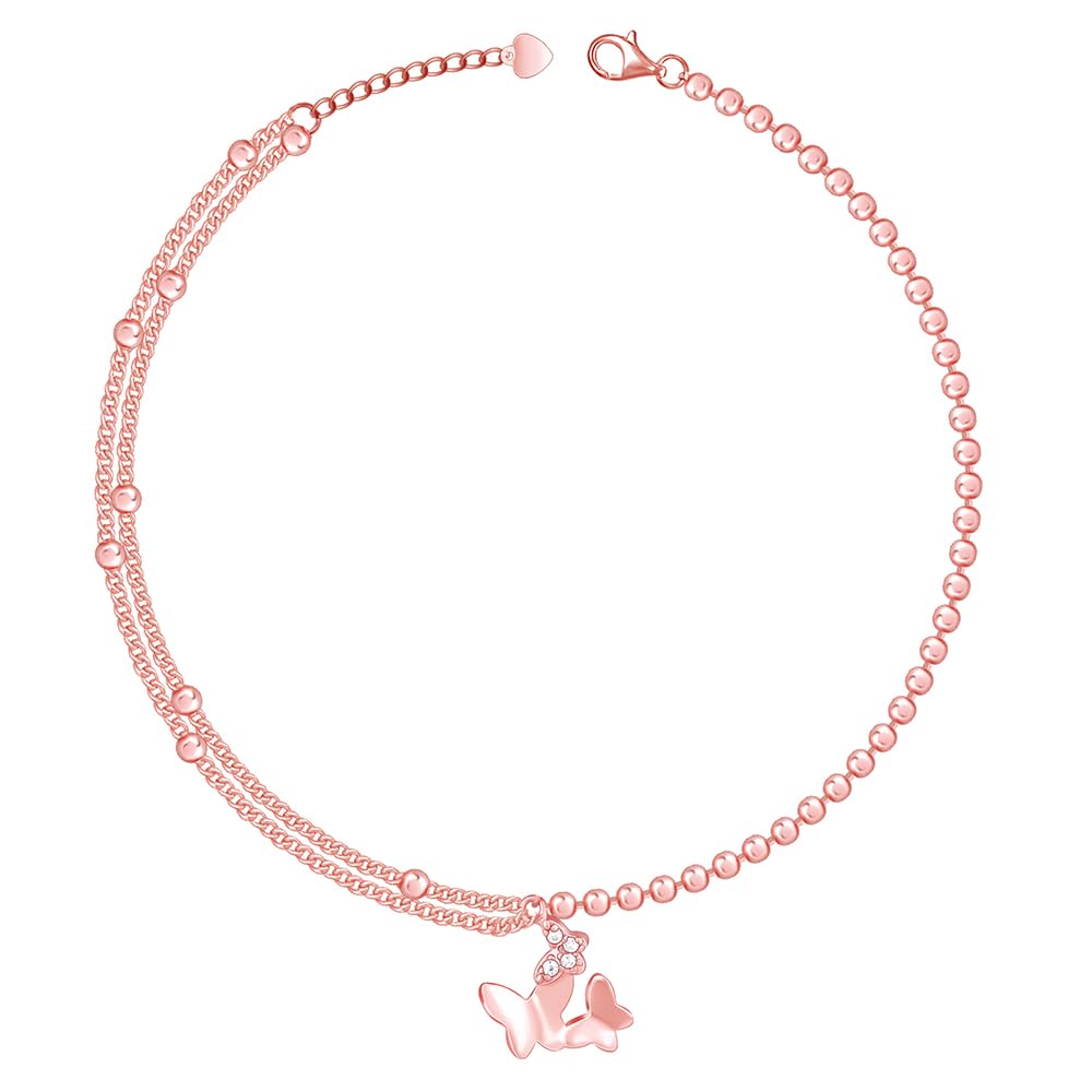 GIVA 925 silver Rose Gold Butterfly Flutter Anklets,Single|, Gifts for Women and Girls | With Certificate of Authenticity and 925 Stamp | 6 Months Warranty* (B0CPJ24WPP) Amazon Price History, Amazon Price Tracker