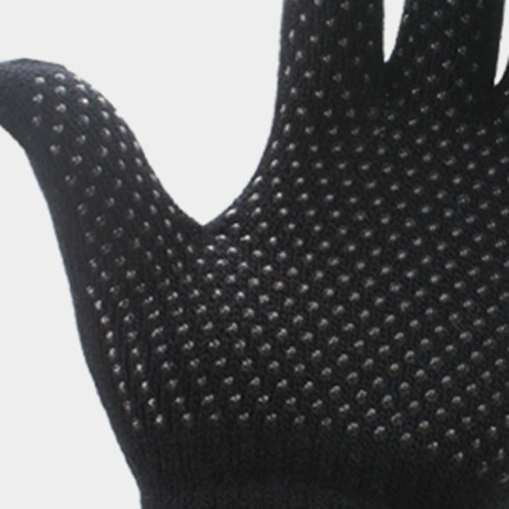 Guantes de patinaje de algodón cálido con agarre antideslizante en la palma de la mano, guantes elásticos adecuados para patinaje artístico y deportes de hielo