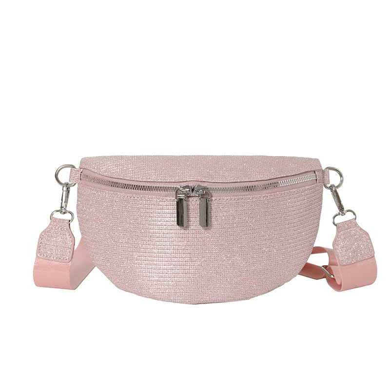 Image of Leather Chest Bag for Women, Crossbody Belt Bag Fanny Pack Purse Fashionable Waist Bags Handbag for Everyday Use Trip Walking Hiking