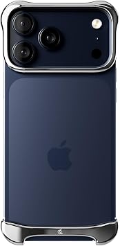 Arc Pulse iPhone 17 Pro Case Aluminum Bumper Aerospace Grade A7075 Mirror Polished Aluminum Alloy Super Duralumin Shockproof Impact Absorption Two-Layer Slide-On Fit Magsafe Compatible Aluminum