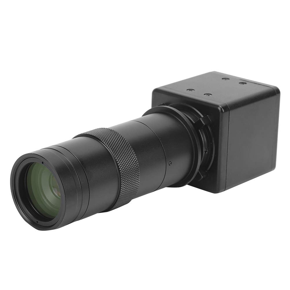 Fafeicy Przemysłowa Kamera Mikroskopowa o Rozdzielczości 2 MP z Obiektywem Zoom C Mount do Wyświetlania Obrazu na żywo na Monitorze VGA (wtyczka UE 100-240V)