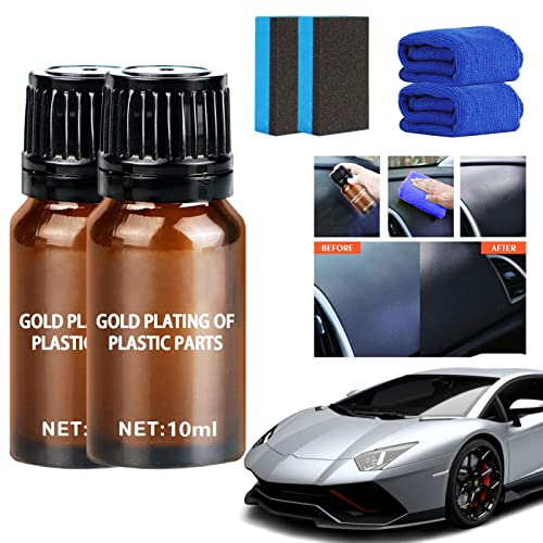 JGONME Plastic Parts Refurbish Agent for Car - Coating Paste Maintenance Car Cleaner, Auto Interior Plastic Leather Polish Maintenance Cleaner with Spong, Multi-Functional Restore for Car (10ml-2PCS) JGONME Plastic Parts Refurbish Agent for Car - Coating Paste Maintenance Car Cleaner, Auto Interior Plastic Leather Polish Maintenance Cleaner with Spong, Multi-Functional Restore for Car (10ml-2PCS)