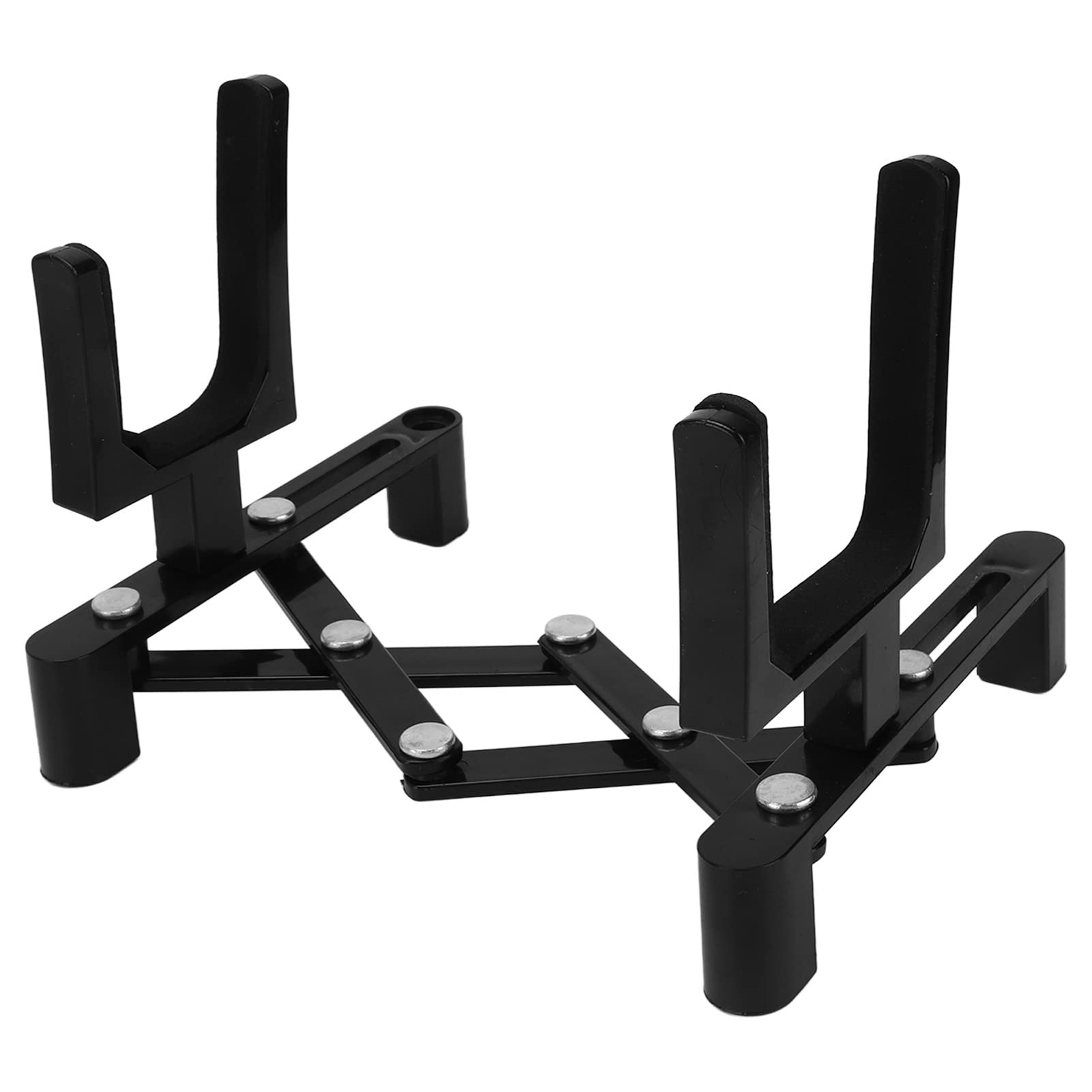 Support de violon pliable, métal ABS résistant à l'usure Excellente performance Présentoir de violon pliable inoffensif pour mini guitare pour ukulélé(Le noir)