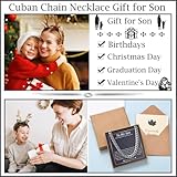 EPIRORA Mens Cuban Chain Gifts for Boys,Happy Birthday Son Gifts From Mum丨Mens Chain Jewellery Christmas Necklace Presents for Son - Image 7