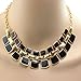 Nicerocker Hot Fashionable Hollow Out Enamel Punk Statement Alloy Necklaces (（Black ))