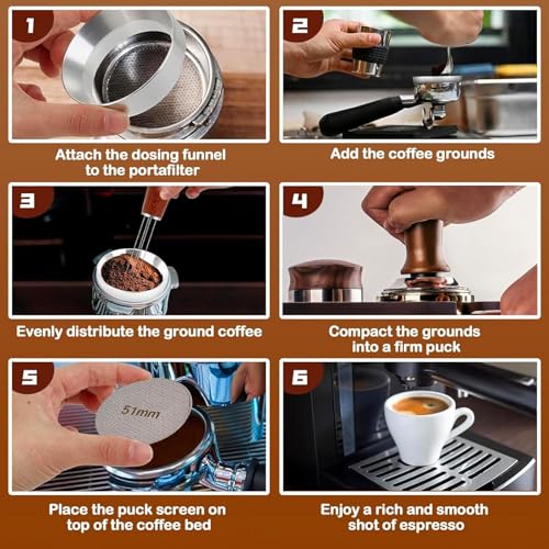 Outils à expresso Luocute ensemble d'accessoires 58 mm complet