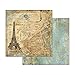 STAMPERIA Around The World-Bloc de Papel (10 Hojas, 20,3 x 20,3 cm,...