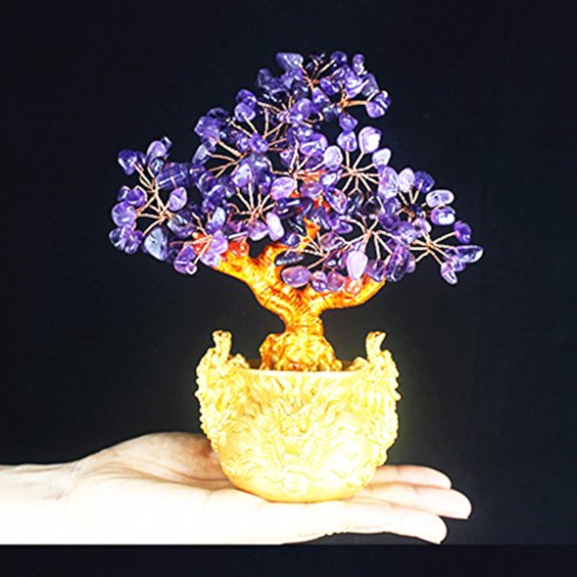Crystal Money Tree Bring Wealth Luck Home Decor