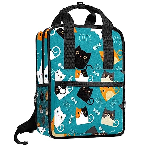 Sac à dos vintage chat idéal pour la rentrée scolaire des enfants