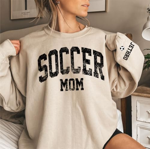Personalized Soccer Mom Shirt, Custom Sport Mom Shirt, Shirt for Soccer Mom Lover, Gift for Mom, Support Soccer Match Outfit 22