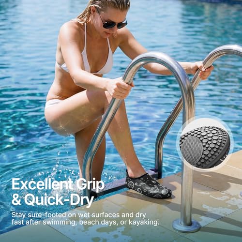 Image of Water Shoes for Women Men Quick-Dry Aqua Socks Swim Beach Outfits Barefoot Yoga Exercise Wear Sport Accessories Pool Camping Must Haves River Hiking Adult Youth Size