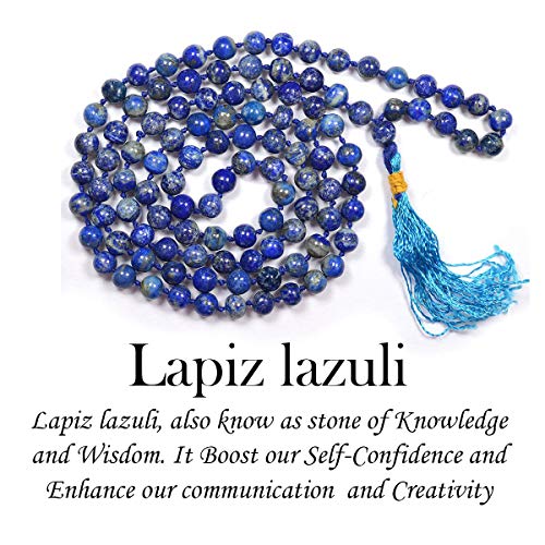 Image of Reiki Crystal Products Natural Reiki Feng-Shui Mala Necklace 6 mm Crystal Stone 108 Bead Jaap Mala for Men and Women