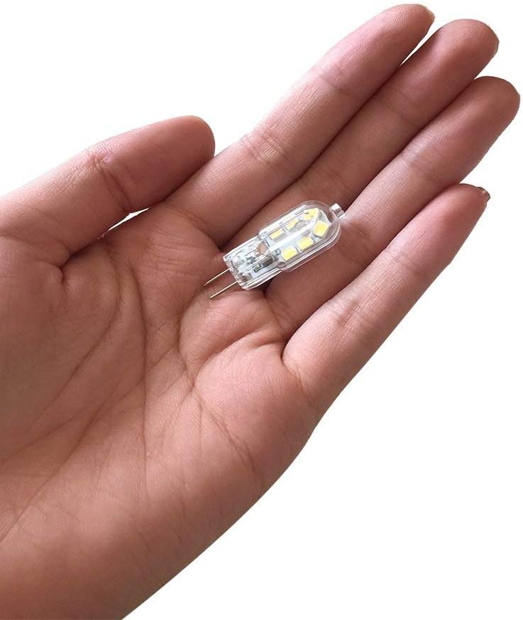 POCKETMAN 2W G4 LED Bulb, Bi Pin Base, Transparent Case,20W Halogen Bulb Replacement, AC/DC 12V, Under Cabinet Light (Cold White 6000K, 10-Pack)