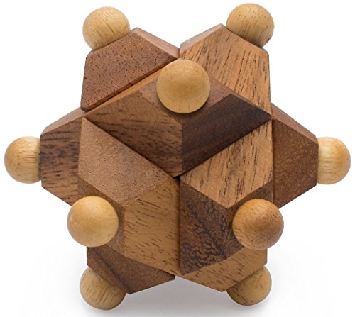 Neutrino: Star Puzzle IQ Builder Educational 3D Wood Puzzle & Handmade Traditional Wooden Game for Adults Improve Creative Thinking from with SM Gift Box(Pictured)