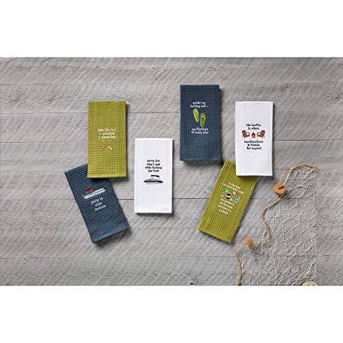 Serviette gaufrée Mud Pie anti-trace pour vaisselle et bar à thème
