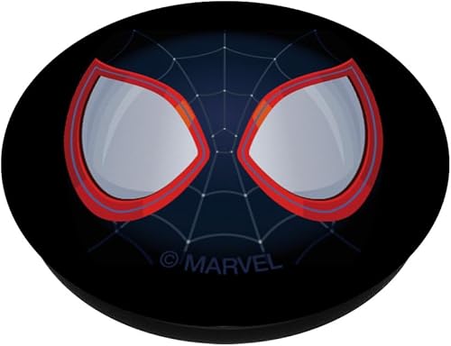 Miniatura 2 de Marvel Spider-Man Into the Spider-Verse Miles Morales Máscara PopSockets Agarre y soporte para teléfonos y tabletas, Negro